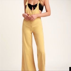 Amuse Society yellow jumpsuit